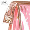 Bolso cosmético del PVC de la raya del modelo de la novia rosada del almacenamiento