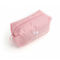 Bolso cosmético del color de los fundamentos del poliéster puro impermeable portátil del rosa