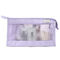 Poliéster transparente Mesh Cosmetic Bag de la cremallera promocional respetuosa del medio ambiente