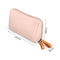 Bolso cosmético rosado del color del poliéster puro de encargo al por mayor del espacio en blanco