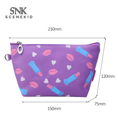 Bolso de encargo impermeable del maquillaje de la PU de la novia de la suposición de la impresión