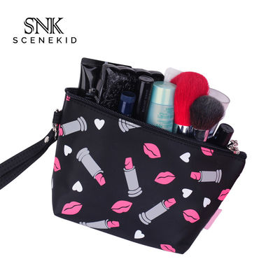 Bolso de encargo impermeable del maquillaje de la PU de la novia de la suposición de la impresión