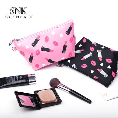 Bolso de encargo impermeable del maquillaje de la PU de la novia de la suposición de la impresión