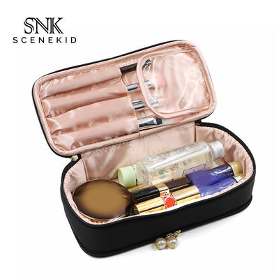 Bolso adaptable del maquillaje del artículo de tocador del cordón del bolso de Foldabel de la capacidad grande