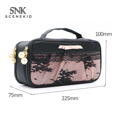 Bolso adaptable del maquillaje del artículo de tocador del cordón del bolso de Foldabel de la capacidad grande